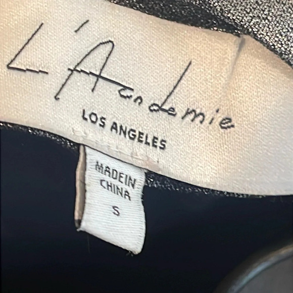 L'Academie The Dore Silver Front Tie Long Sleeve Mini Dress size small - Picture 13 of 16